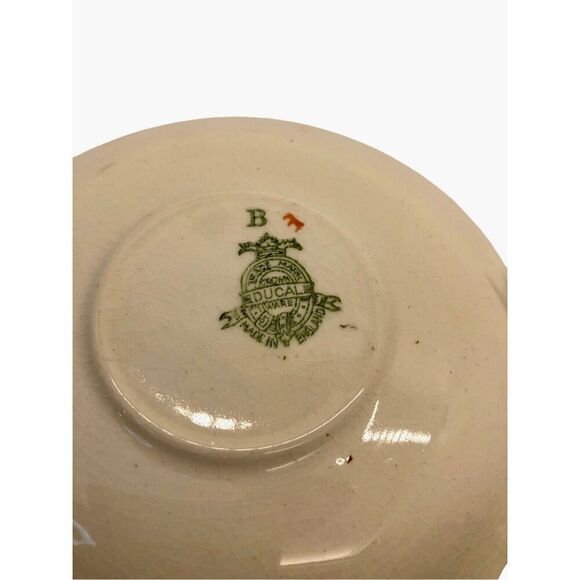 2 VINTAGE CROWN DUCAL WARE DEMI-TASSE TEA CUPS & SAUCERS - ENGLAND "ATLANTA" - Picture 5 of 16